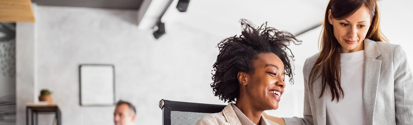 Woman at work desk