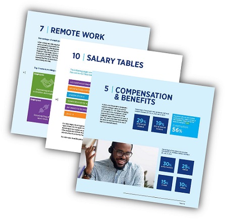 Canada Salary Guide sections including Remote Work, Salary Tales and Compensation & Benefits