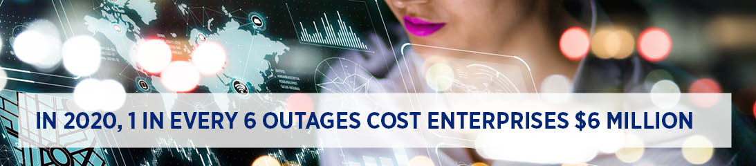In 2020, 1 in every 6 outages cost enterprises $6 million.