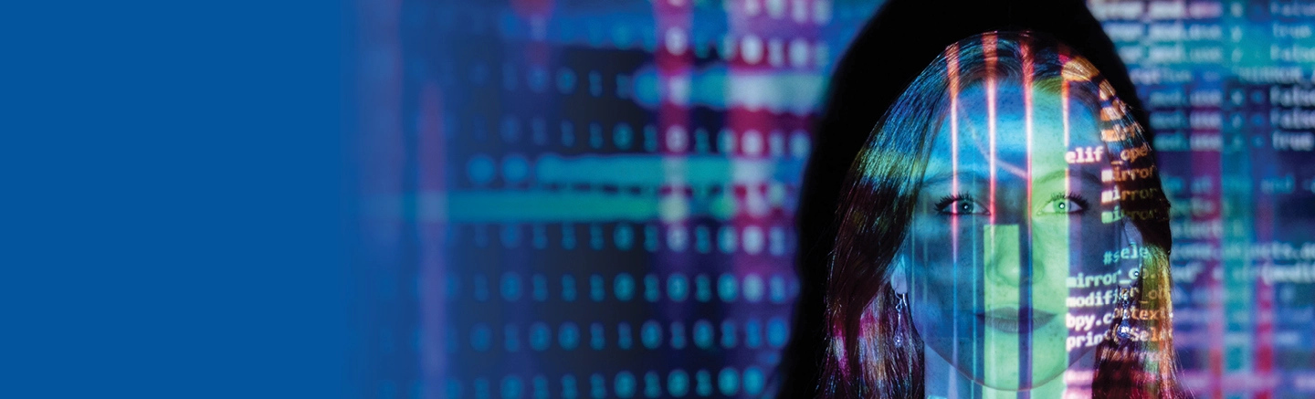 Woman at computer