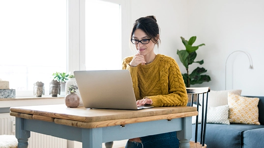 Woman on her laptop