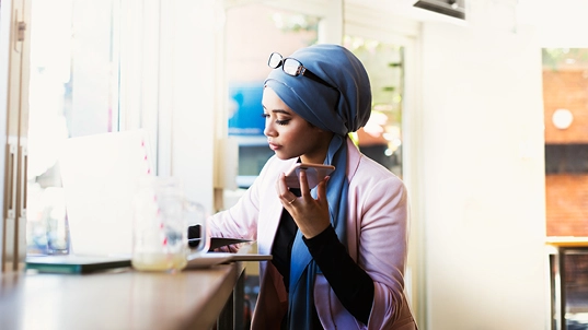 Woman on her phone